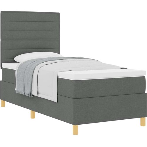 vidaXL Krevet s Madracem Tamno Siva 80x200 cm Tkanina Cene