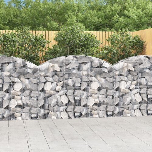 vidaXL Obokana gabionska košara 150x30x100/120 cm pocinkano železo Cene