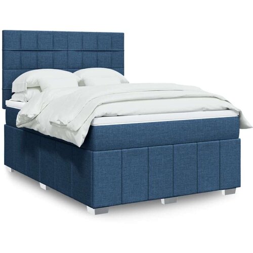 vidaXL Krevet s oprugama i madracem plavi 160x200 cm od tkanine Cijene