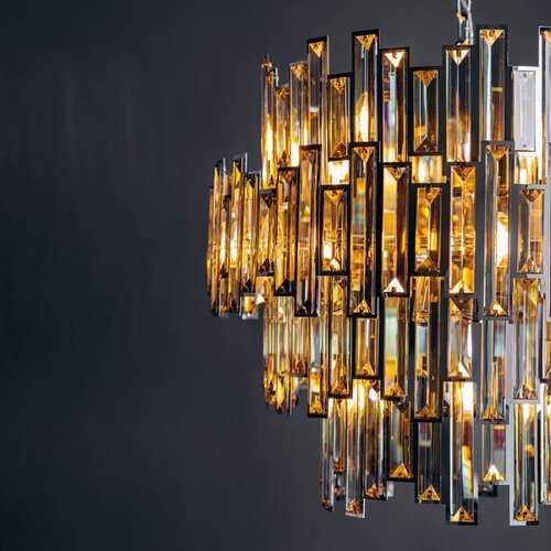  Endon 72746 - Kristalni luster na lancu VIVIANA 15xE14/40W/230V zadimljena Slike