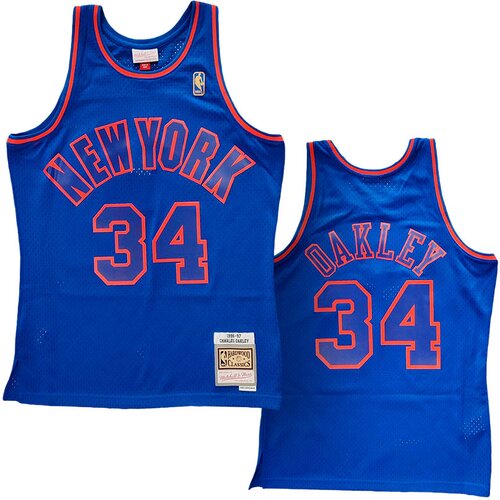 Mitchell And Ness mu&amp;scaron;ki Charles Oakley 34 New York Knicks 1996-97 Mitchell &amp;amp; Ness Swingman dres Slike