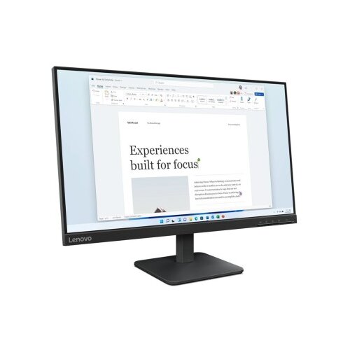 Lenovo L24-4e, 23,8-palčni IPS zaslon 1920x1080 (16:9), 100 Hz osveževanje, svetilnost 250 cd/m2, kontrast 1300:1, odzivni čas 4 ms, vmesnika 1x HDMI 1.4 in 1x VGA, pokritost 99 % sRGB, 3-letna garancija. Cene