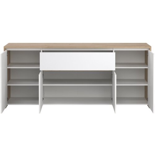 Tvilum Bela/v naravni barvi komoda v hrastovem dekorju 197x84x48 cm Next &amp;ndash; Slike