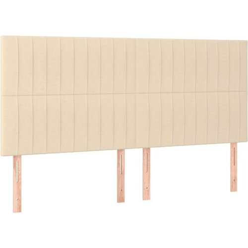 vidaXL Okvir za krevet s uzglavljem krem 160 x 200 cm od tkanine Cene