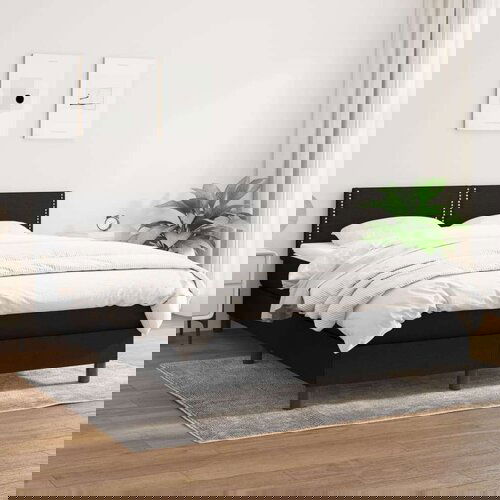  Krevet s oprugama i madracem crni 140 x 190 cm od tkanine Cene