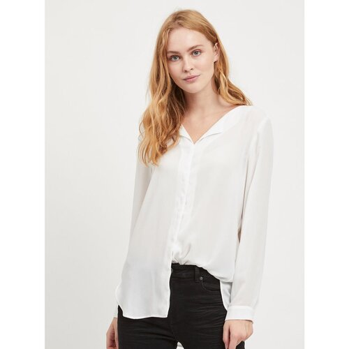 Vila Cream Blouse with Long Sleeve Lucy - Women Cene
