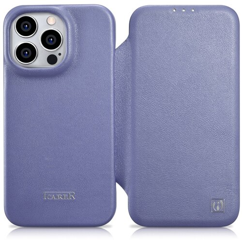 ICARER Magnetna preklopna torbica za iPhone 14 Pro Max MagSafe CE Premium Leather svetlo vijolična, (21521930) Cene