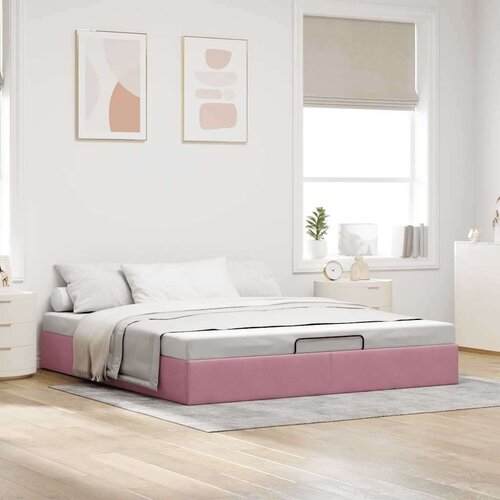 VidaXL Otomanski okvir kreveta bez madraca 90 x 200 cm bar&amp;scaron;unasti Slike