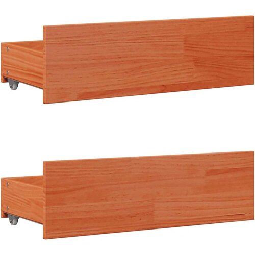 VidaXL okvir kreveta bez madraca s ladicama 140x190 cm od borovine Slike
