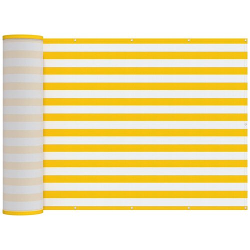 vidaXL Zaslon za privatnost na balkonu 200 x 400 cm - Žuta i bijela 200 x 400 cm Cene