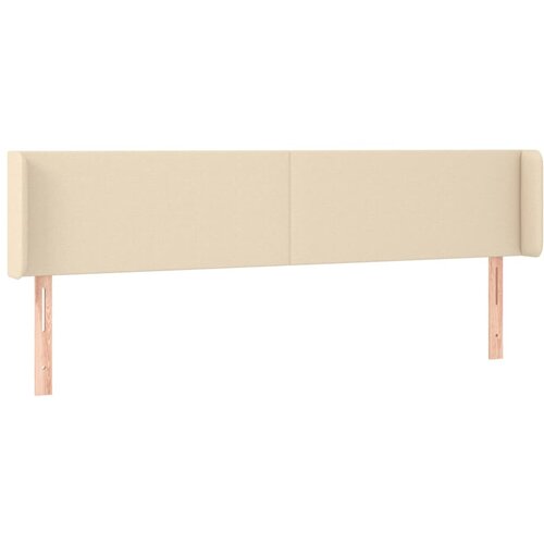 VidaXL Vzglavje z u&amp;scaron;esi krem 163x16x78/88 cm blago, (20933780) Slike