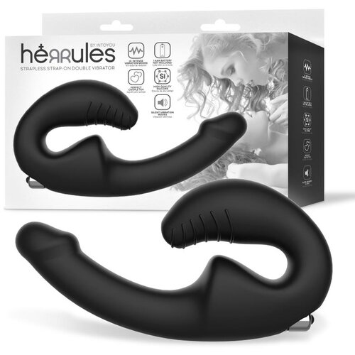Herrules Strapless Strap-On Double Vibrator Black Slike
