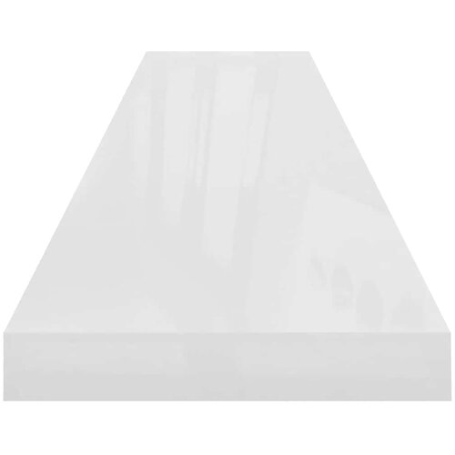  Plutajuće zidne police 4 kom sjajne bijele 120x23,5x3,8 cm MDF Slike