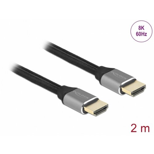 Delock kabel hdmi 8K 60Hz ultra hd 2m sivo/črn 83996, (21028149) Slike