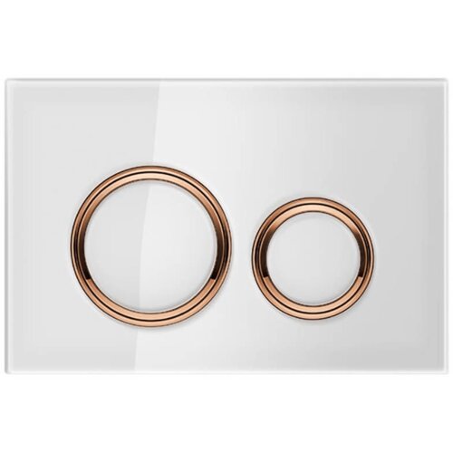 Geberit Sigma50 Round tipka za dvokoličinsko ispiranje bela/roze zlato/bela - staklo 115.650.SI.1 Cene