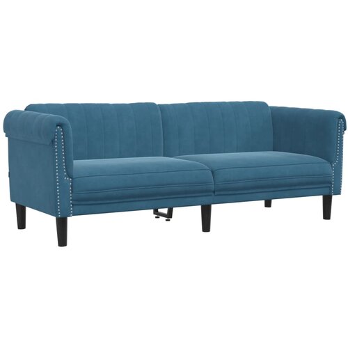 Maison Chic kavč - Sofa - Kanape trosed modra žamet, (21726870) Cene