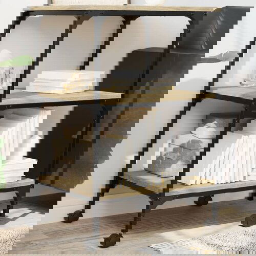 vidaXL Stojalo za tiskalnik 3-nadstropno sonoma hrast 50x41x75 cm les Cene