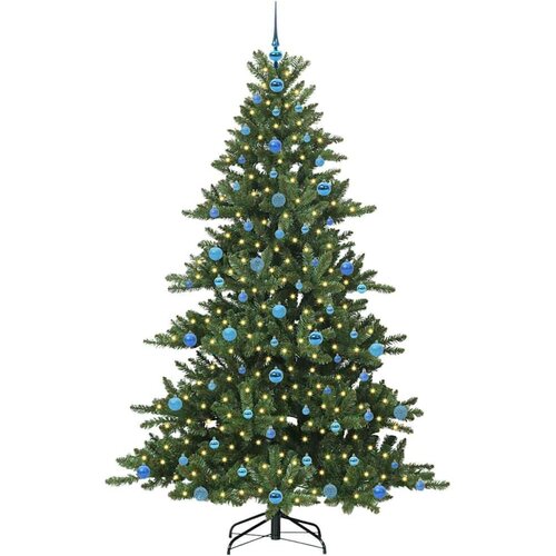 VidaXL Umjetno božićno drvce s nogom with LEDs s stalakom 210cm PVC Slike