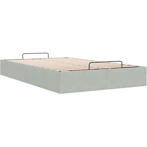 VidaXL Okvir za krevet bez madraca svjetlosivi 120x190 cm bar&amp;scaron;unasti Slike