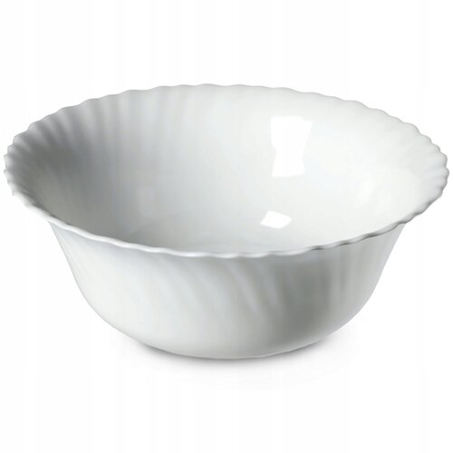 KADAX Steklena solatna skleda za prigrizke, solato, sadje 21 cm Bela skleda, (5000351988) Slike
