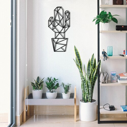 Atelier Del Sofa Zidna dekoracija Cactus, 26x55 cm, 1.2mm, Crna Slike