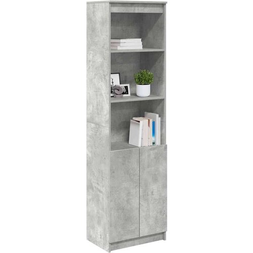 VidaXL Visoka omara betonsko siva 50x35x180 cm inženirski les Slike