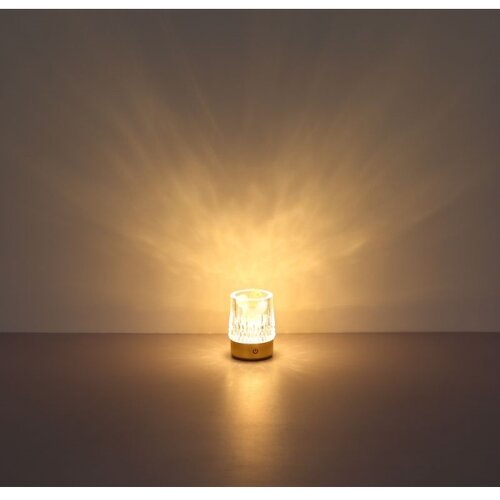 Globo 21044 - LIZZY stona LED lampa, prigu&amp;scaron;iva, sa dodirnim upravljanjem, punjiva, LED/1W/5V, 1200 mAh, zlatna Slike