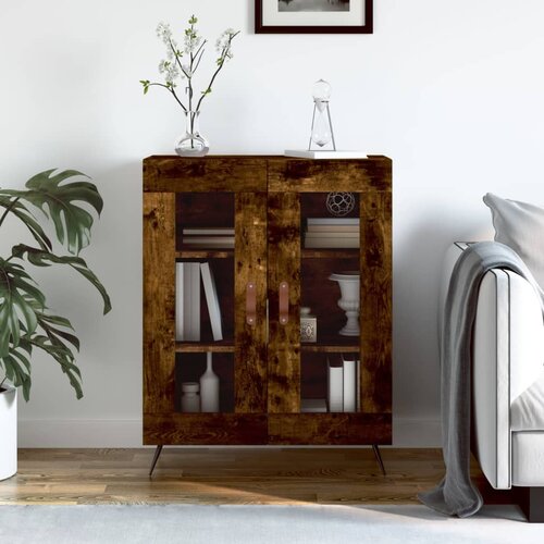 VidaXL Komoda boja dimljenog hrasta 69 5x34x90 cm konstruirano drvo Slike