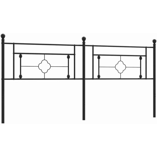  Metalno zamjensko uzglavlje crno 200 cm Slike