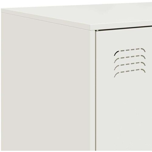 VidaXL Komoda bela 99x39x73 cm jeklo Slike