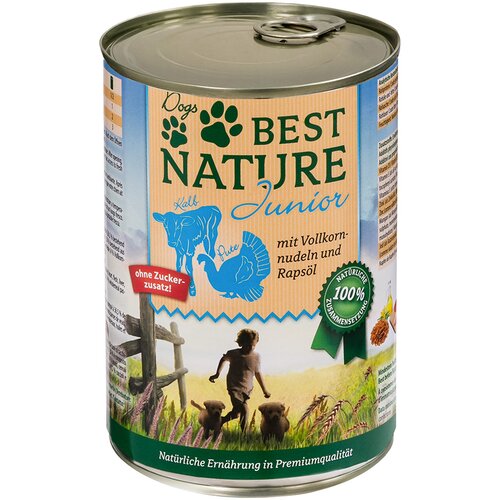 Best Nature Varčno pakiranje Best Nature Dog Junior 12 x 400 g - Teletina, puran in testenine Cene