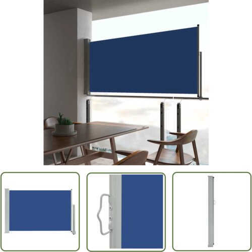  The Living Store Zložljiva stranska tenda za teraso 60x300 cm modra - Stranska Tenda, (21742654) Slike