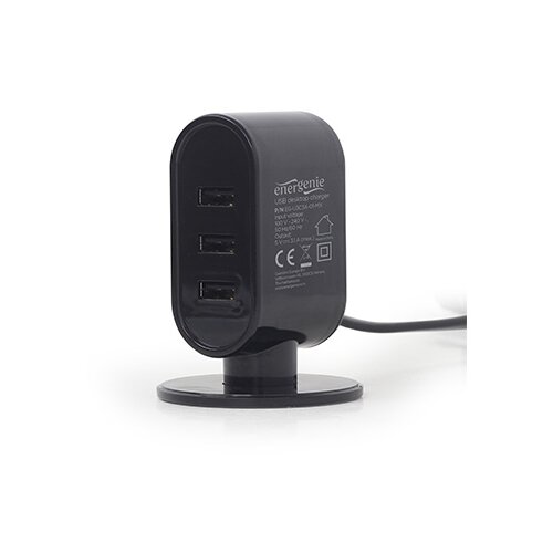 Gembird DC USB power station punač 3.1 A, Izlazi: 3xUSB, 3.1 A, EG-U3C3A-01-MX Slike