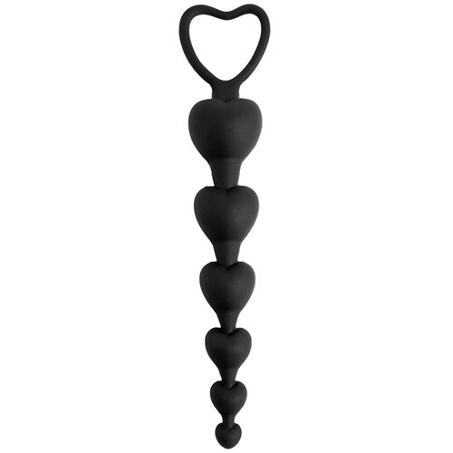 Fantasy Analne kuglice Srce, Silikonske, 14.5cm, Crne Cene