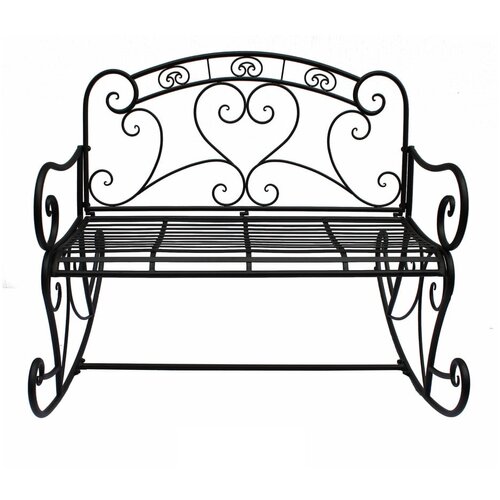 Garden Pleasure Crna metalna vrtna klupa Dares - Slike