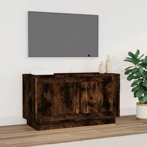 VidaXL TV omarica dimljeni hrast 80x35x45 cm inženirski les Slike