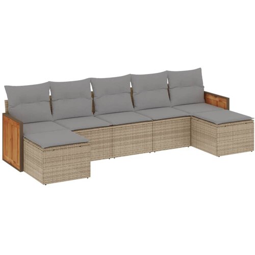  7-dijelni set vrtnih sofa od poliratana Slike