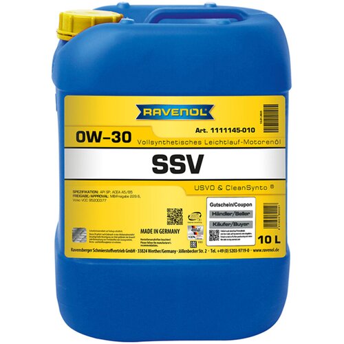 RAVENOL Motorno ulje SSV Fuel Economy 0W-30, 10 l Cene