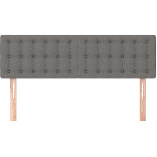  Uzglavlja 2 kom tamnosiva 72 x 5 x 78/88 cm od tkanine Slike