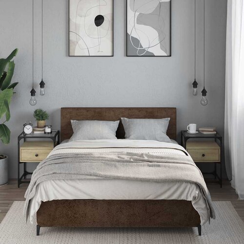 Furnova Nočna omarica 2 kosa sonoma hrast 40x40x55 cm inženirski les, (21926677) Slike