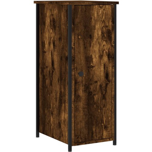 Maison Chic Nočna omarica - Nočna miza dimljeni hrast 32x42x80 cm inženirski les, (21686741) Slike