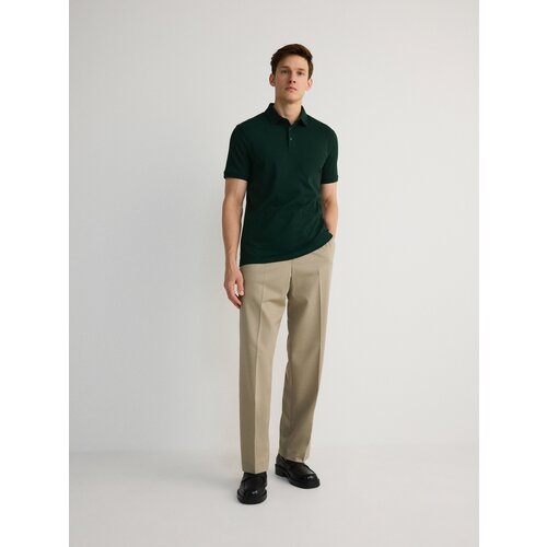 Reserved polo majica regular - kaki Cene