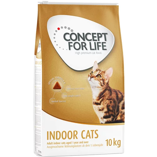 Concept for Life Indoor Cats - izboljšana receptura! - Varčno pakiranje: 2 x 10 kg