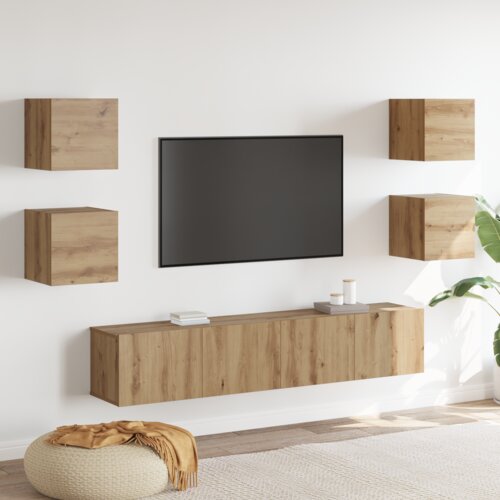 vidaXL Komplet TV omaric 6 pcs Rjava 160 x 30 x 30 cm Konstruiran les Cene