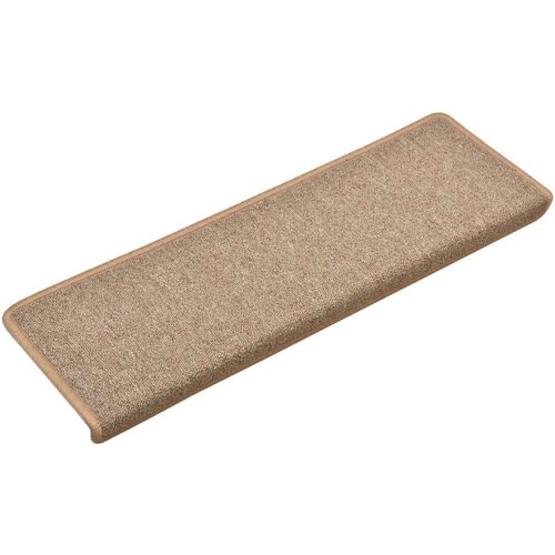  Tepisi za stepenice 15 kom 65x21x4 cm svjetlosmeđi Slike