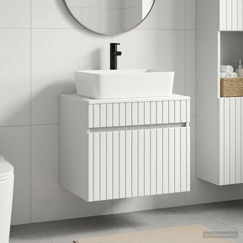  Set namje&amp;scaron;taja za kupaonicu Bijela Konstruirano drvo 59 x 44,5 x 50 cm Slike