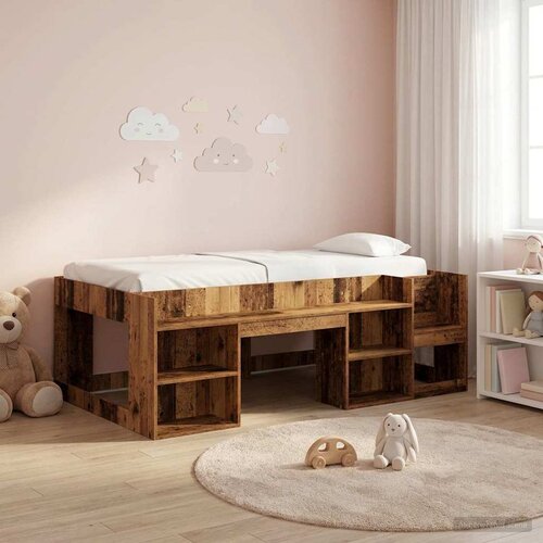  Krevet za djecu s ladicama Staro drvo 90 x 200 cm Cene