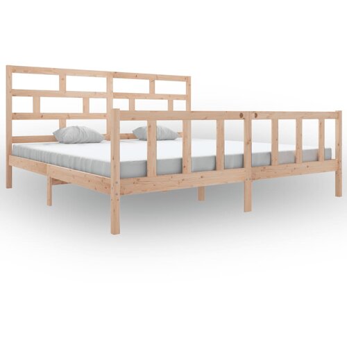 VidaXL Posteljni okvir iz trdne borovine 180x200 cm, (20645174) Slike