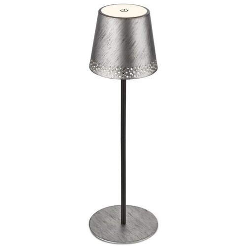 BRILO KIKI LED punjiva dodirna stona lampa, LED/2,6W/5V, IP44, 2600 mAh, srebrna Slike