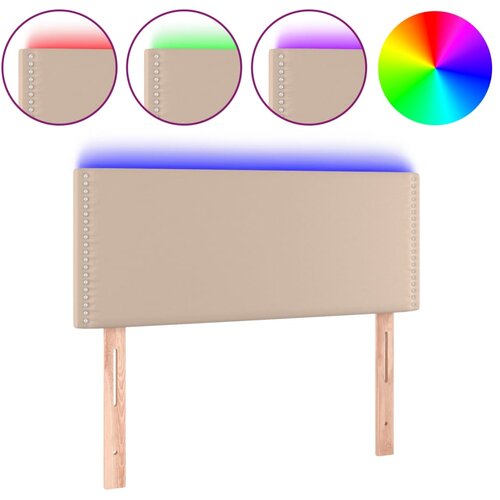 Maison Chic led posteljno vzglavje - vzglavna omarica - nočna omarica kapučino 100x5x78/88 cm umetno usnje, (21713028) Slike